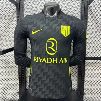 Camiseta de Fútbol Visitante Atletico Madrid Manga Larga Versión Jugador 2026/2027 1:1 Calidad Tailandesa