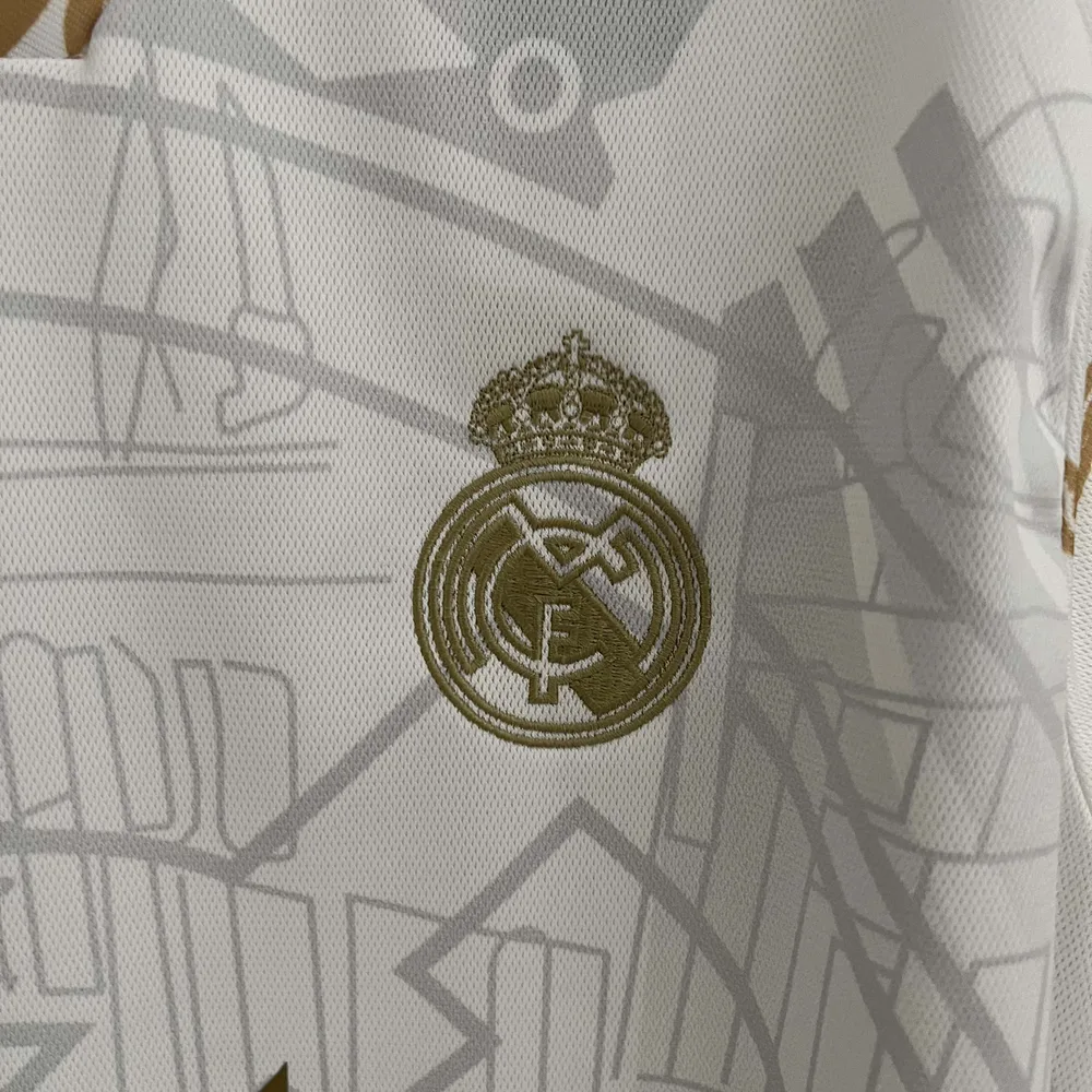 2023/2024 Real Madrid Dragón Dorado Blanco Edición Especial Camiseta de Fútbol Calidad Tailandesa