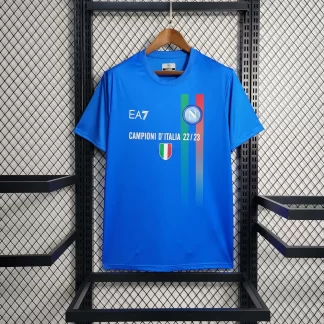 2023/2024 Napoli Camiseta Fútbol Edición Conmemorativa Azul Calidad Tailandesa