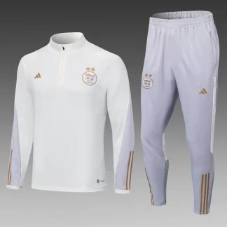 2022 Argelia Selección Nacional Media Cremallera Traje de Entrenamiento Blanco Roto Camiseta Conjunto