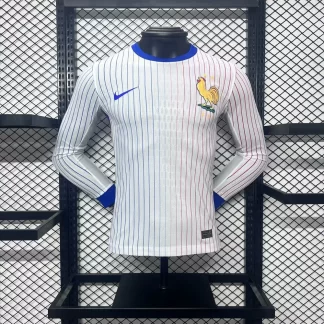 Camiseta Visitante de Francia Versión Jugador Manga Larga 2024-2025 Calidad Tailandesa