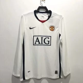 Camiseta de Fútbol Retro Manga Larga 2008-2009 Local Manchester United Calidad Tailandesa