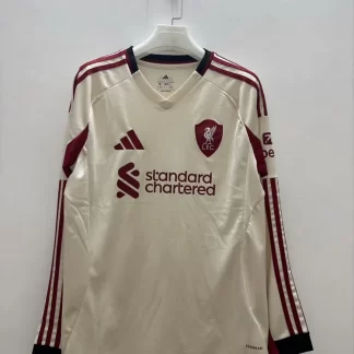 2025/2026 Camiseta de fútbol Suplente Manga Larga Liverpool Calidad Tailandesa