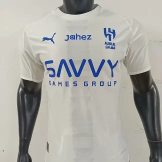 2025/2026 Versión Jugador Al-Hilal Saudi Suplente Blanca Camiseta de Fútbol Calidad Thai