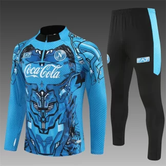 2025/2026 Napoli Media cremallera entrenamiento azul Set 1:1 Calidad tailandesa