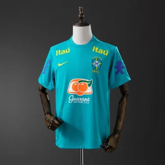 2021 Brasil Ropa de Entrenamiento Azul Lago Camiseta de Fútbol