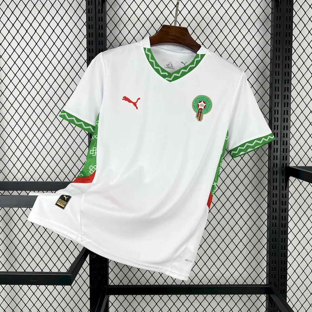 Camiseta de Fútbol Visitante de la Selección Nacional de Marruecos 2025 AAA calidad aficionado