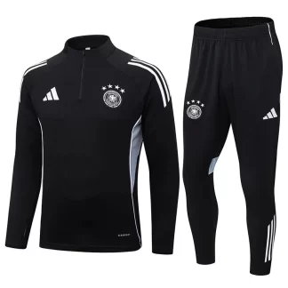 2025/2026 Alemania Chándal de Entrenamiento Semi-Cremallera Negro Conjunto de Camiseta