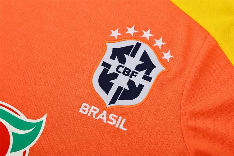 Camiseta de entrenamiento naranja de Brasil 2026, conjunto de grado fan AAA