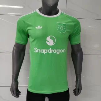 2025/2026 Ropa de entrenamiento Manchester United Versión Jugador Verde Camiseta de fútbol Calidad Tailandesa