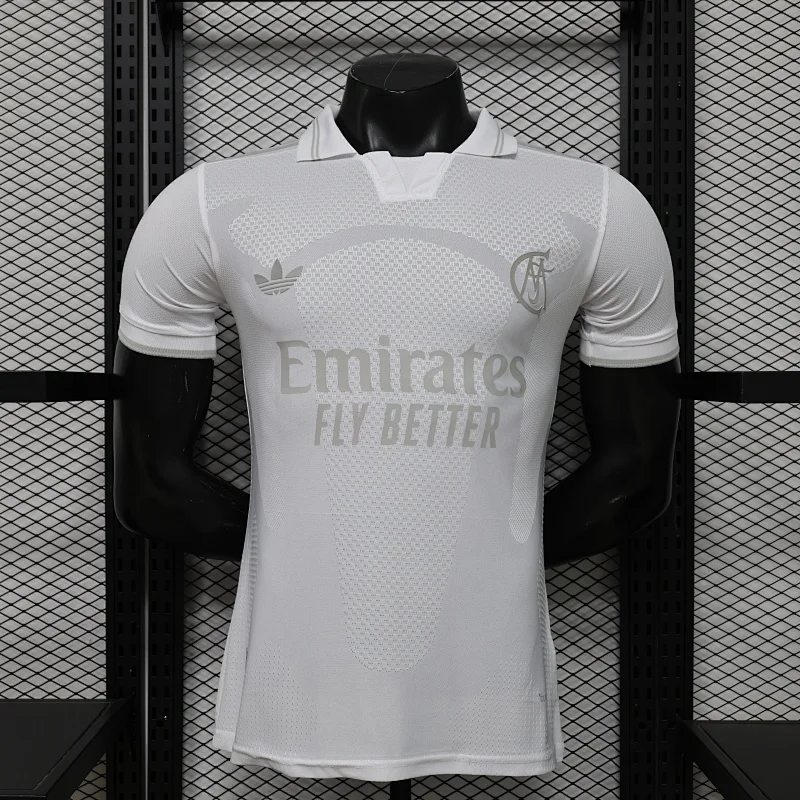 2026/2027 Versión Jugador Real Madrid 125 Aniversario Edición Blanca Camiseta de Fútbol 1:1 Calidad Tailandesa