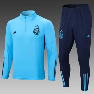 Conjunto de Camiseta de Entrenamiento Azul Semi-Pull Argentina 2022