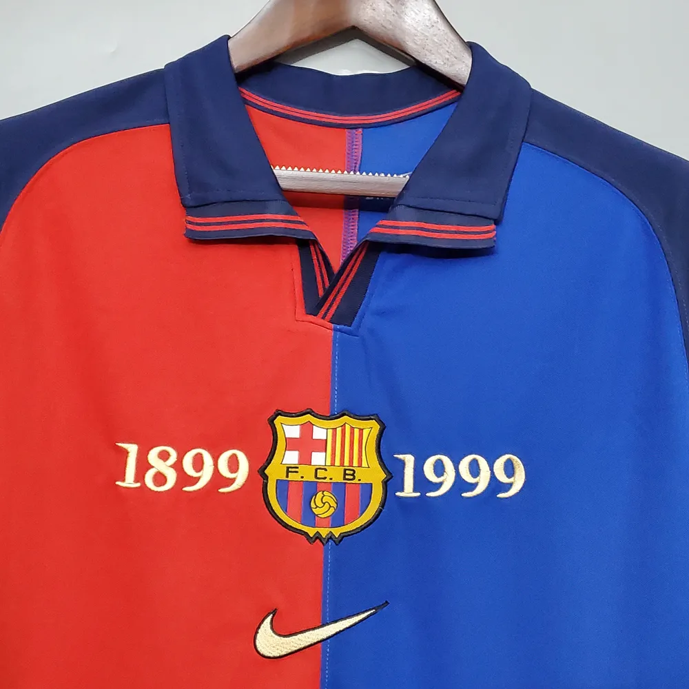 Camiseta de Fútbol Edición Centenario Local Retro de Barcelona 1999/2000 Calidad Tailandesa
