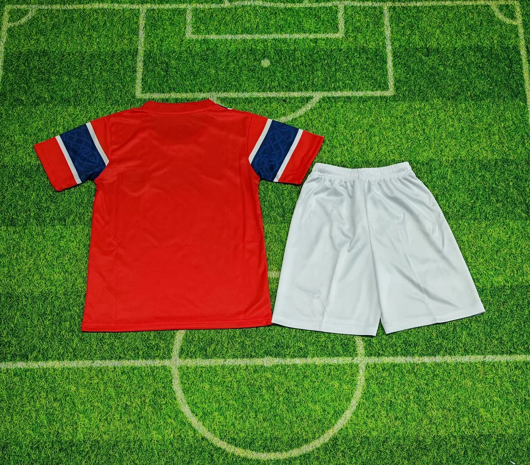 2026 Camiseta de Fútbol de la Selección de Noruega Local AAA Grado Fan Talla Infantil