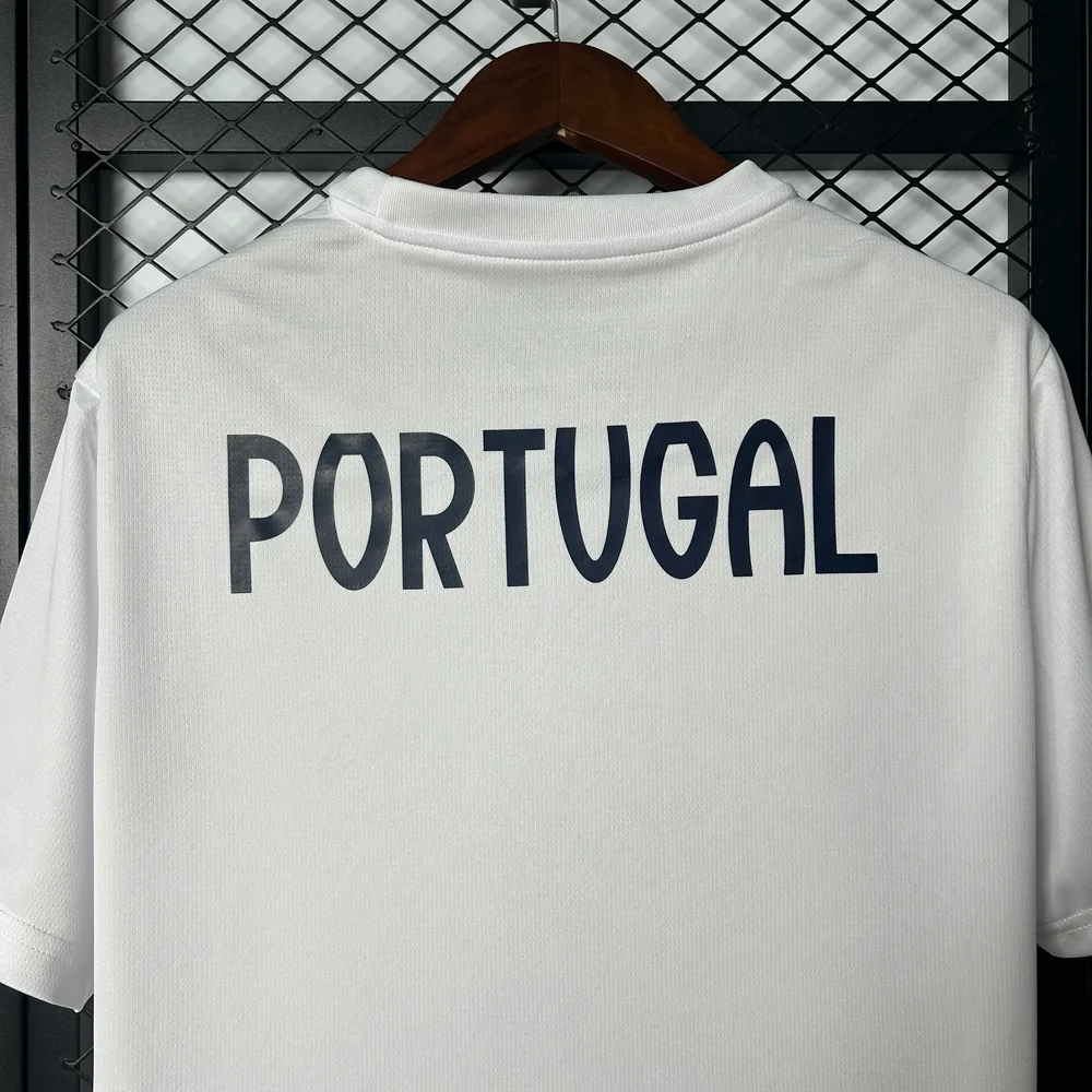 Camiseta de Entrenamiento de Portugal 2025/2026 Blanca Fútbol Calidad Tailandesa