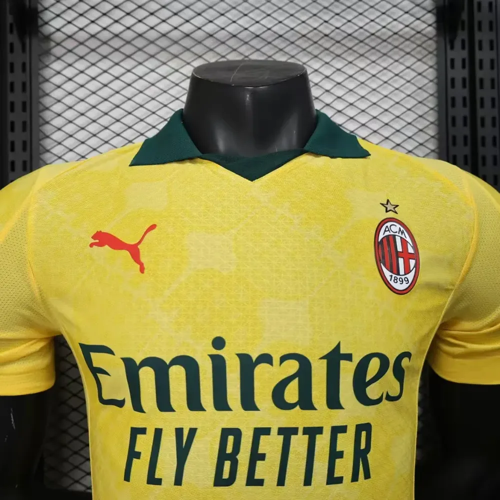 2025/2026 Versión Jugador AC Milan Camiseta Tercera Visitante Fútbol Calidad Tailandesa