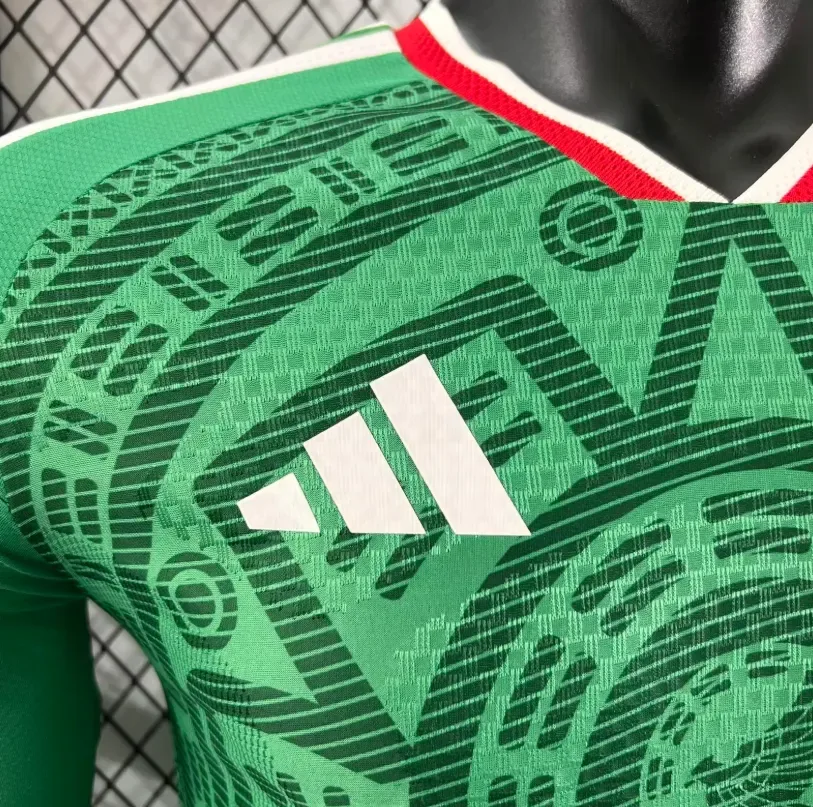 2026 Versión Jugador Manga Larga Camiseta Local México 1:1 Calidad Thai