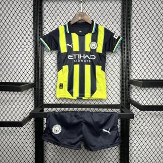 2024/2025 Manchester City Equipación Visitante Camiseta de Fútbol Calidad Tailandesa Talla Infantil