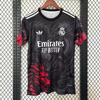 2025/2026 Real Madrid Dragón Negro Edición Especial Camiseta de Fútbol Calidad Tailandesa