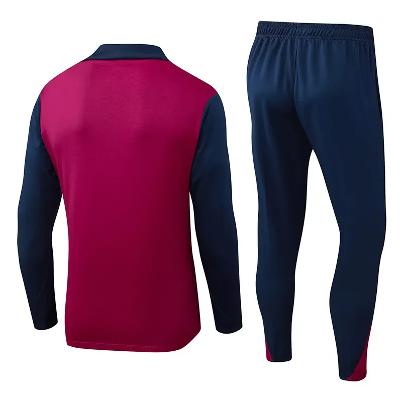 2025/2026 Barcelona Media Cremallera Chándal Entrenamiento Rosa Rojo Camiseta Calidad Tailandesa Set