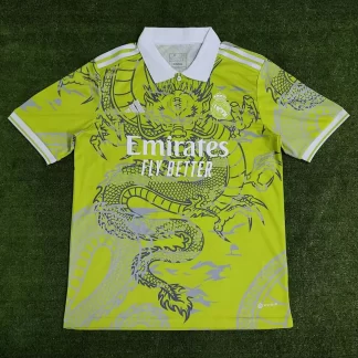 Camiseta de Fútbol Fluorescente Dragón Chino del Real Madrid 2023/2024