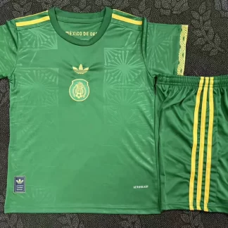 2025/2026 Selección de México Edición especial verde Camiseta de fútbol Calidad tailandesa Talla infantil