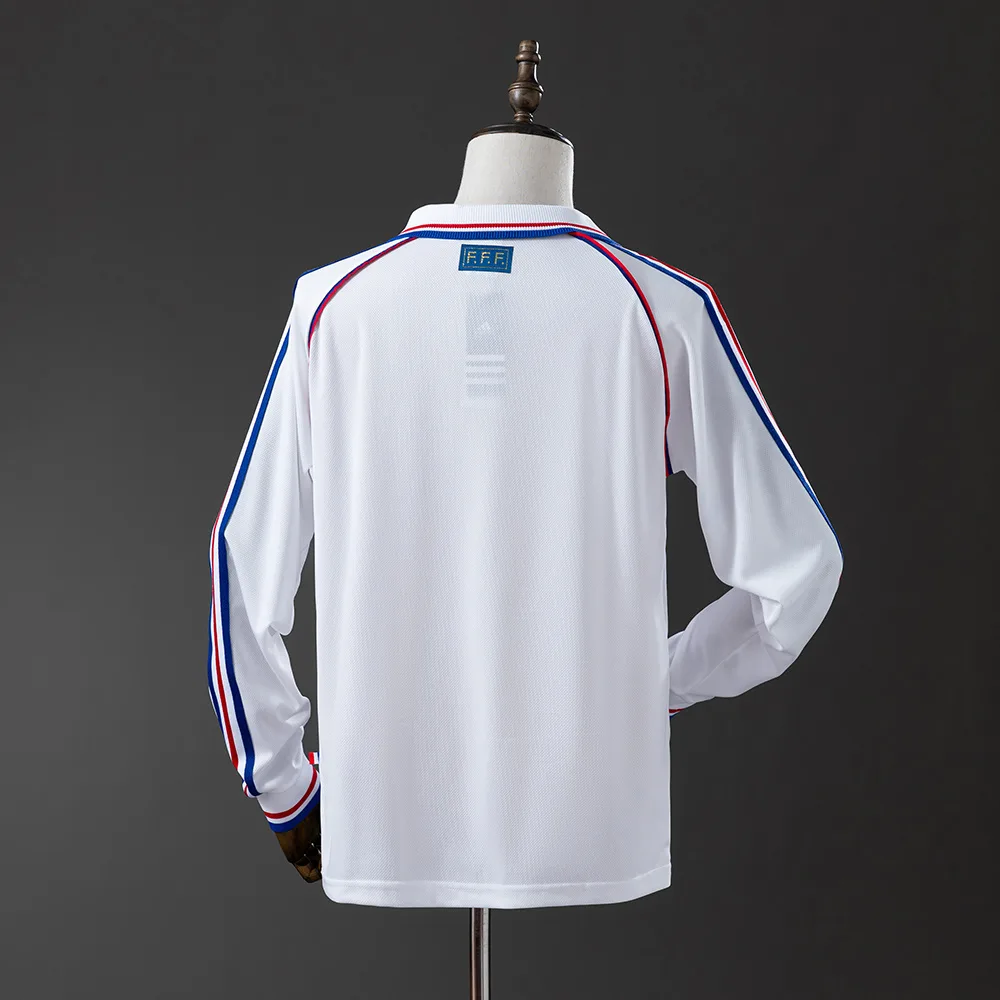 Camiseta Retro 1998 Manga Larga Francia Visitante Fútbol AAA calidad fan