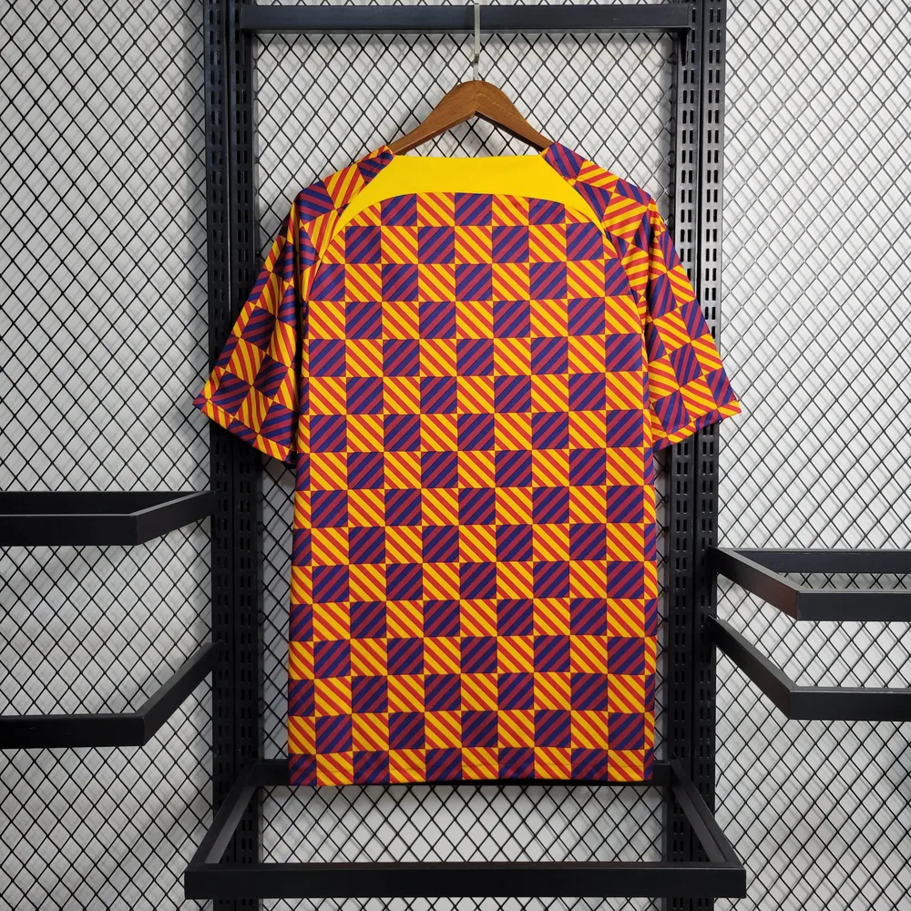 Camiseta de Entrenamiento de Barcelona 2023/2024 de Cuadros Rayados