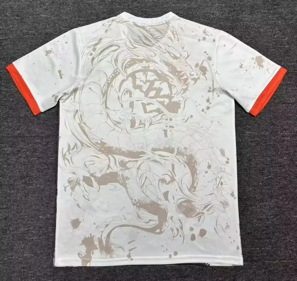 2025/2026 Camiseta de Fútbol Japón Goku Naranja Saiyan Blanca Calidad Tailandesa