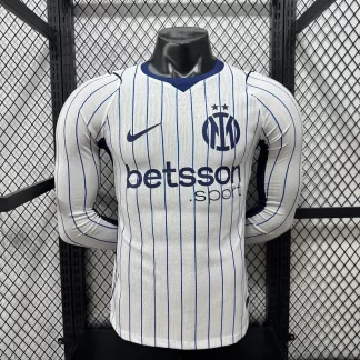 Camiseta de Fútbol Visitante Inter de Milán Manga Larga Versión Jugador 2026/2027 1:1 Calidad Tailandesa