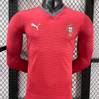 Camiseta de Fútbol Local de Portugal 2026 Versión Jugador Manga Larga Calidad Tailandesa