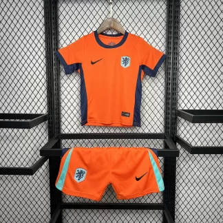 Camiseta de Fútbol Local de Países Bajos 2024 Calidad Tailandesa Talla Infantil