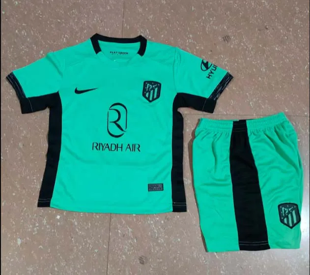 2023/2024 Camiseta de Fútbol Atletico Madrid Tercera Visitante Calidad Thai Talla Infantil