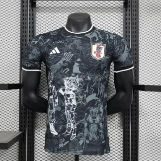 2025/2026 Versión Jugador Japón Blanco Saiyan Negro Camiseta Fútbol Calidad Tailandesa