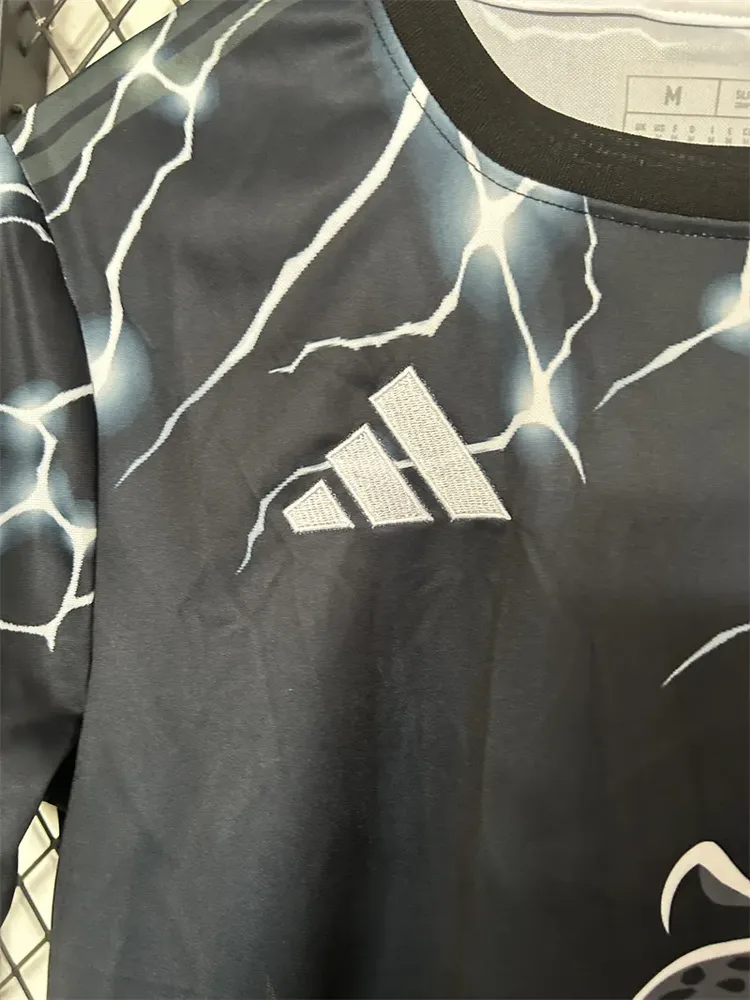2024/2025 Real Madrid Camiseta Edición Especial Leopardo Negro Calidad Tailandesa
