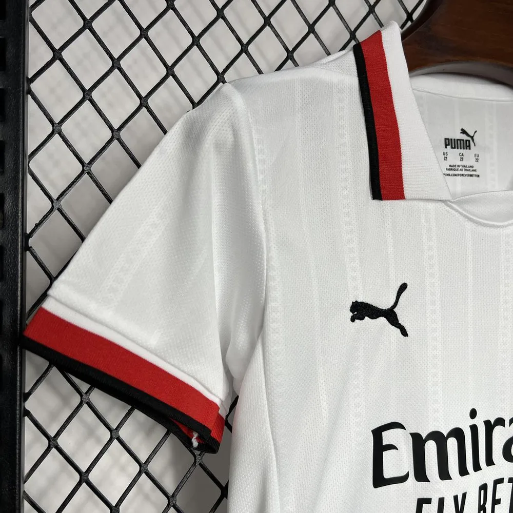 Camiseta de Fútbol 2024/2025 AC Milan Visitante Calidad Tailandesa Talla Infantil