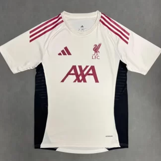 2025/2026 Liverpool Chándal Entrenamiento Blanco Roto Camiseta Fútbol Calidad Tailandesa