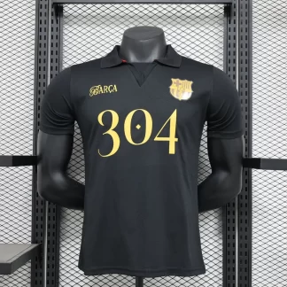 2024/2025 Versión Jugador Barcelona 304 Aniversario Edición Negra Camiseta Calidad Tailandesa