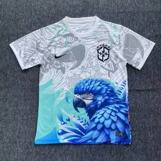 2025/2026 Camiseta de Brasil Edición Especial Blanco Azul Bird Calidad Tailandesa
