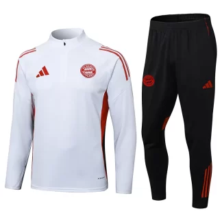 2025/2026 Bayern Munich Conjunto de Entrenamiento Media Cremallera Blanco Camiseta de Fútbol Calidad Tailandesa Set