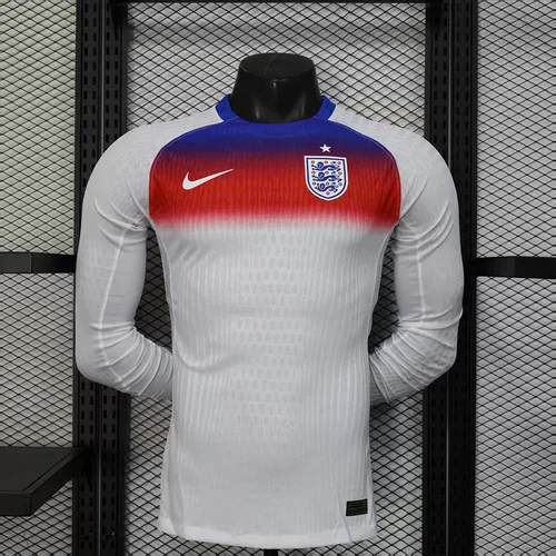 2025/2026 Camiseta de Fútbol Local de Inglaterra Versión Jugador Manga Larga Calidad Tailandesa