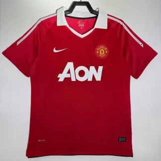 Camiseta de Fútbol Retro 2010/2011 Manchester United Local Calidad Tailandesa