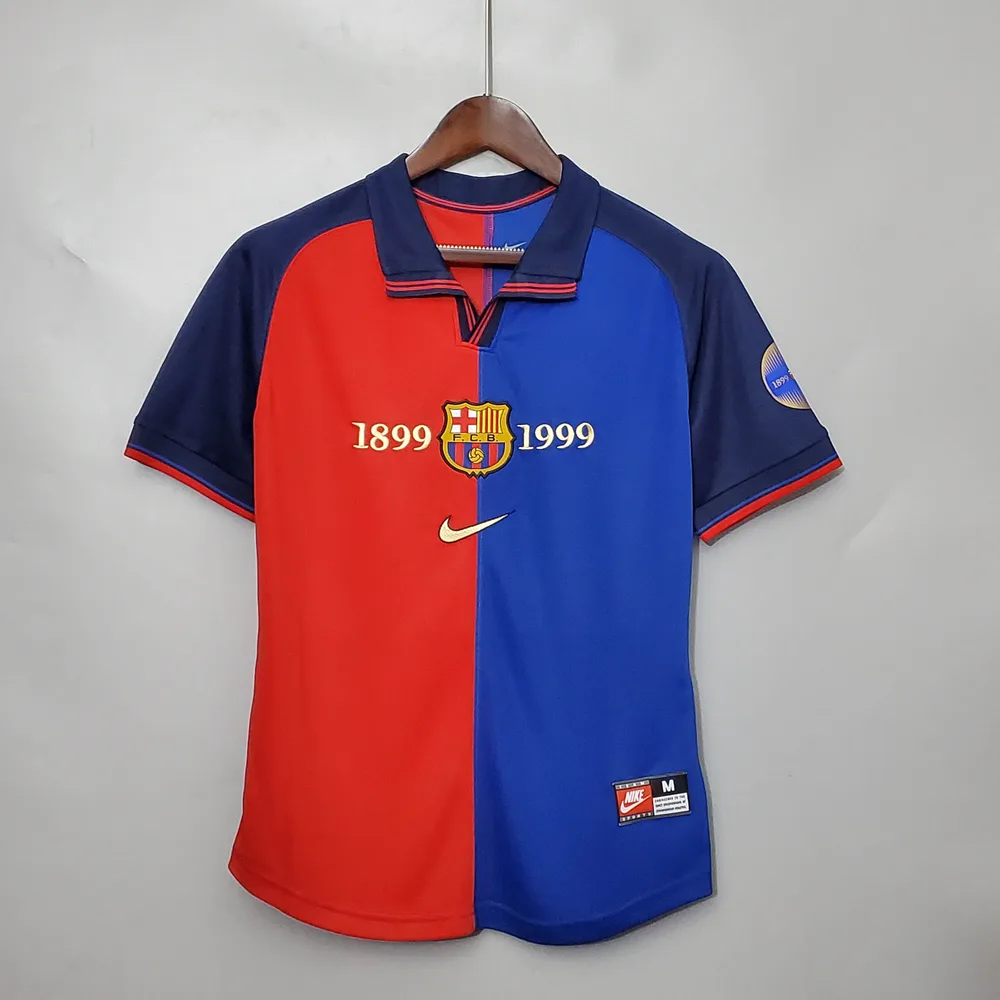 Camiseta de Fútbol Edición Centenario Local Retro de Barcelona 1999/2000 Calidad Tailandesa
