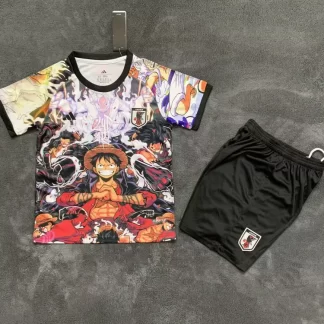 Camiseta de Fútbol de Japón con Sombrero de Luffy 2025/2026 Calidad Tailandesa Talla Infantil