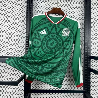 2026 Camiseta de Fútbol de Manga Larga de la Selección de México Local AAA Grado Fan