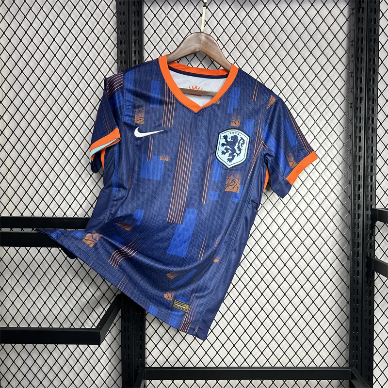 Camiseta de Fútbol Visitante Selección Nacional Países Bajos 2024-2025 Calidad Tailandesa