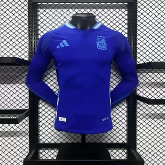 2024-2025 Versión Jugador Jersey de Manga Larga Visitante Argentina