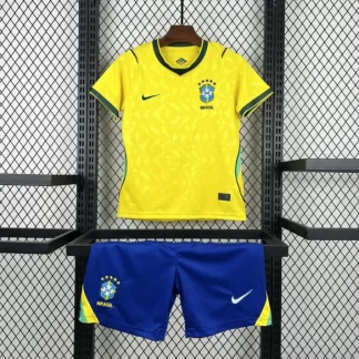 2026 Brasil Local Camiseta de Fútbol AAA Grado Fan Talla Infantil