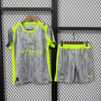 2025/2026 Manchester City Tercera Suplente Camiseta de Fútbol Calidad Tailandesa Talla Infantil