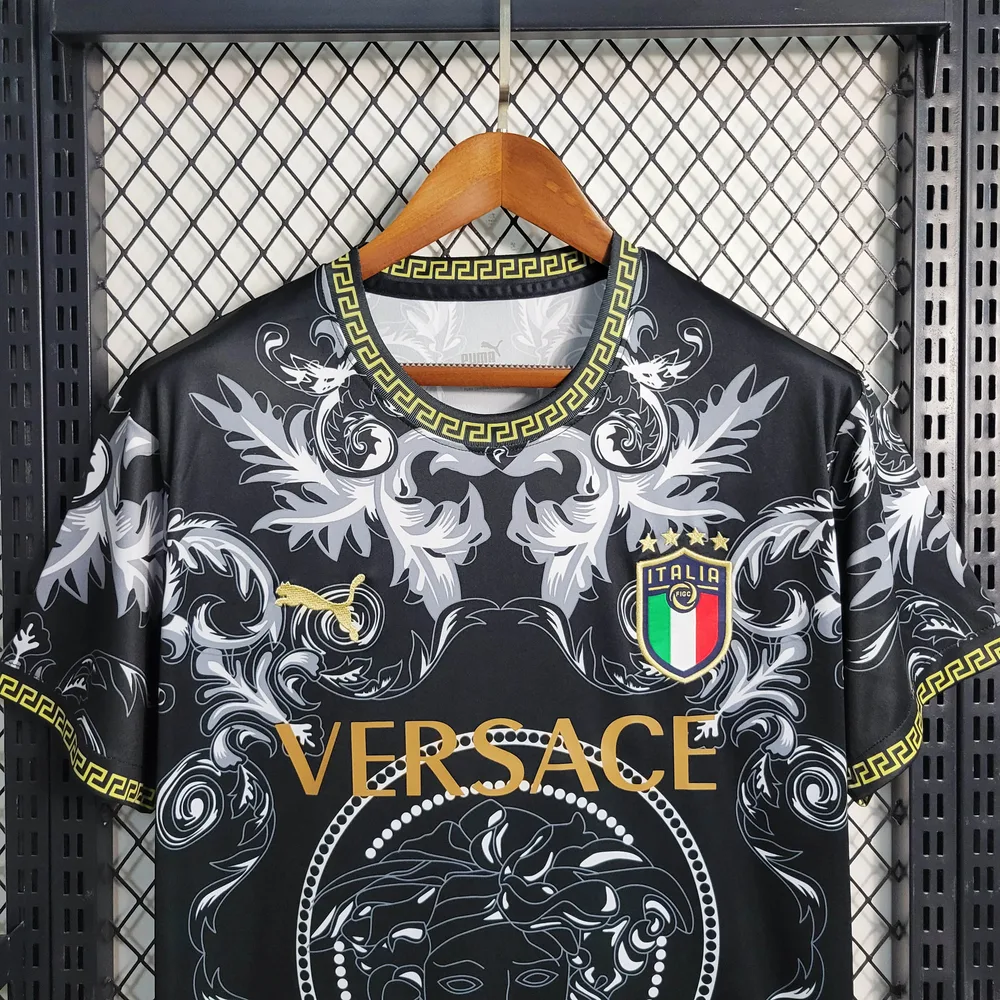 Camiseta de Fútbol Negra Edición Especial Italia 2023